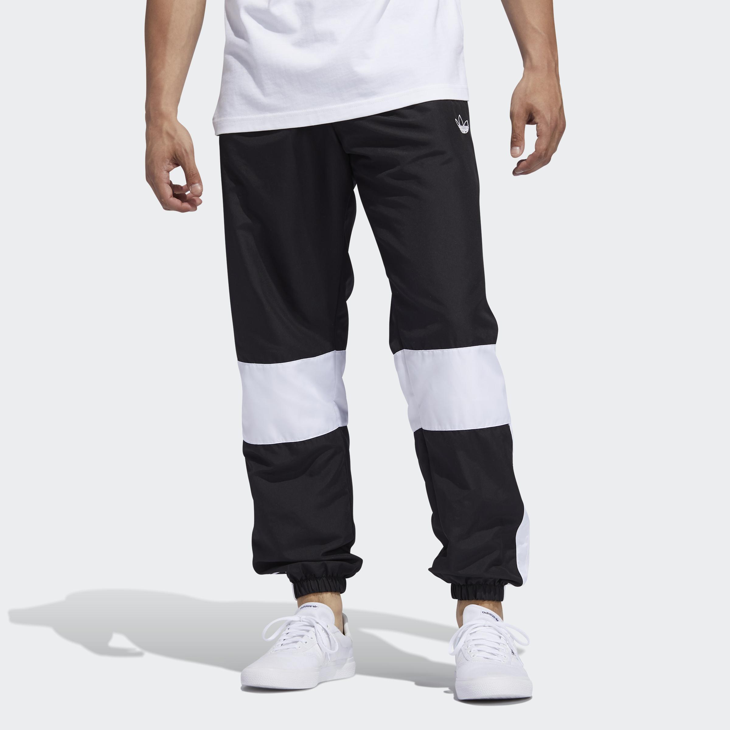 black and white tracksuit bottoms