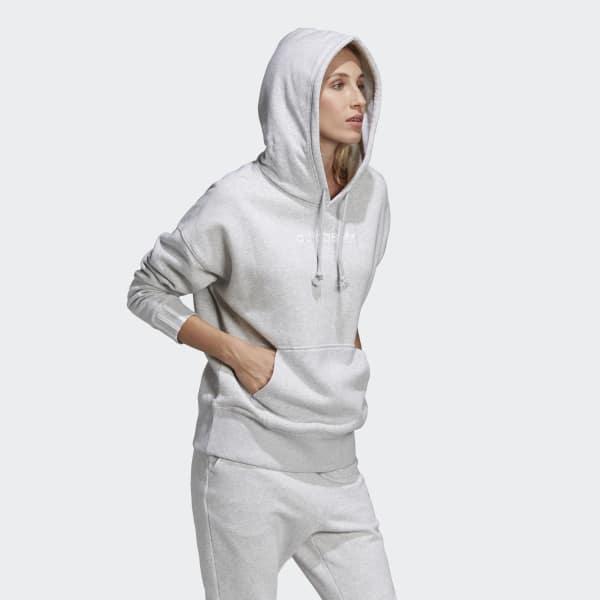 adidas originals coeeze fleece sweatshirt in grey heather