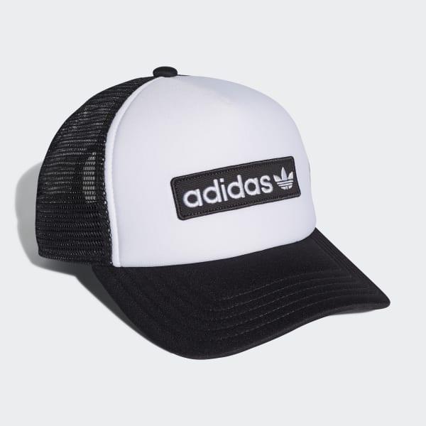 adidas Synthetic Foam Curved Trucker Hat in Black for Men - Lyst