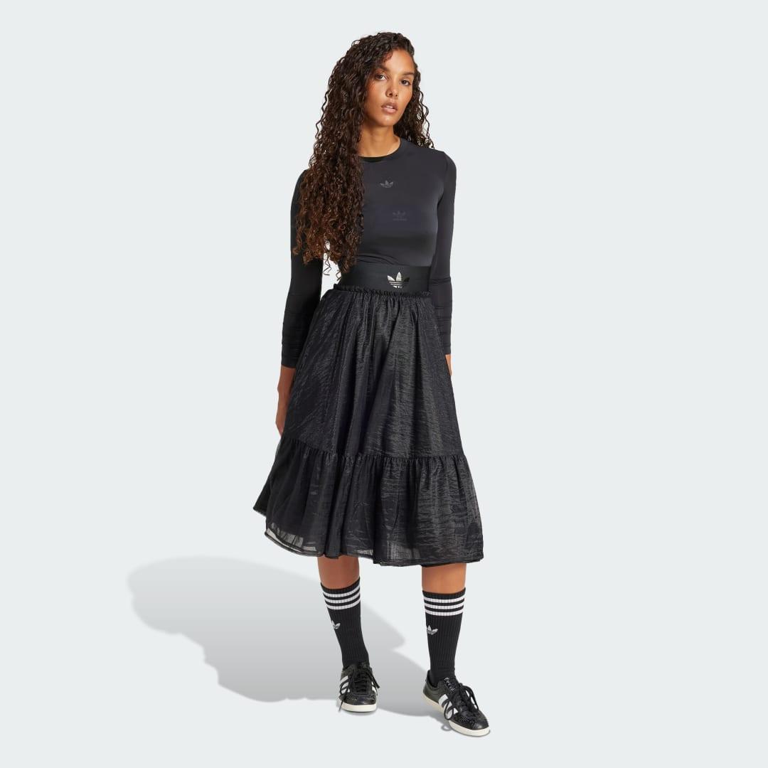 adidas Waistband Tulle Maxi Skirt in Black Lyst UK