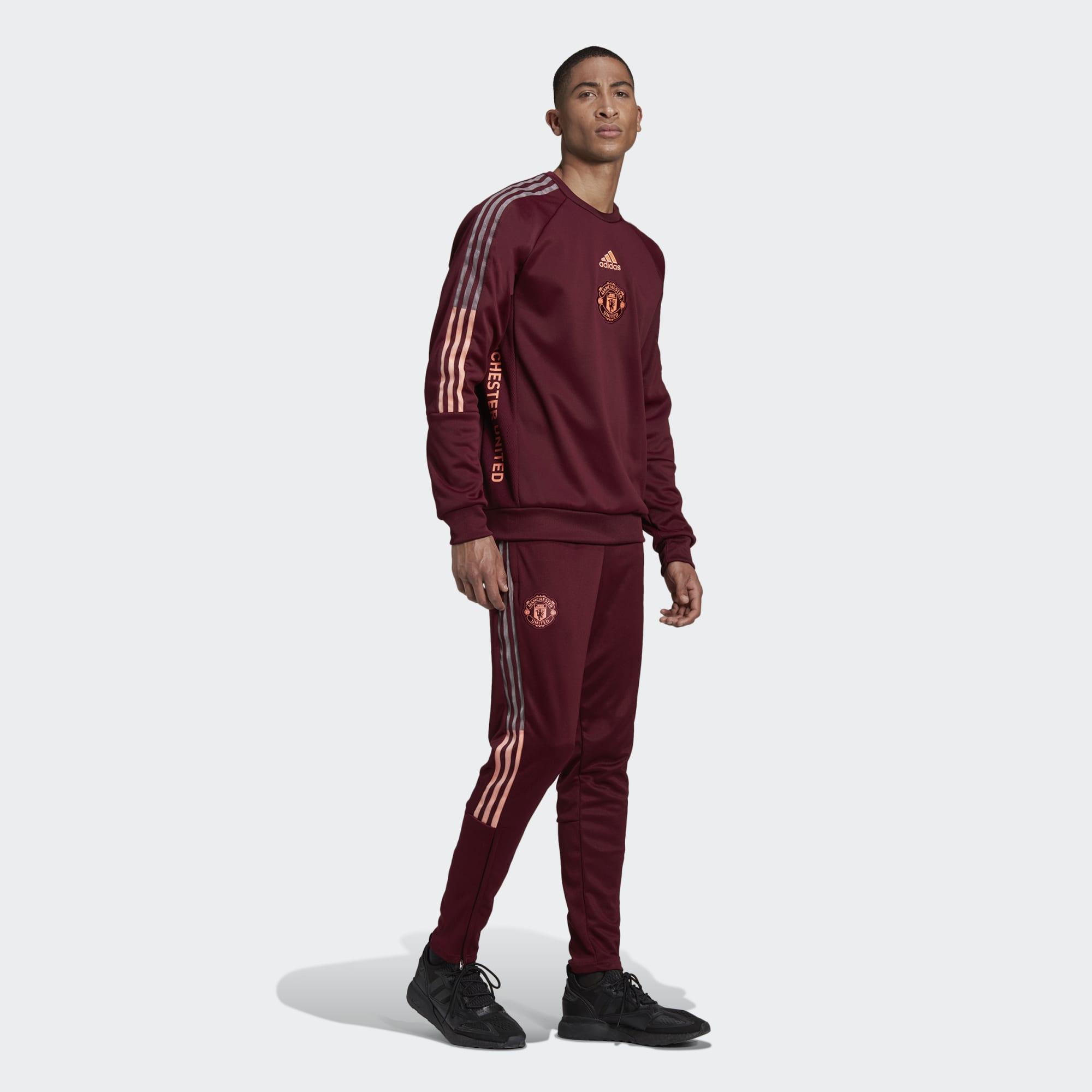 adidas Manchester United Travel Tracksuit Bottoms in Red for Men | Lyst UK
