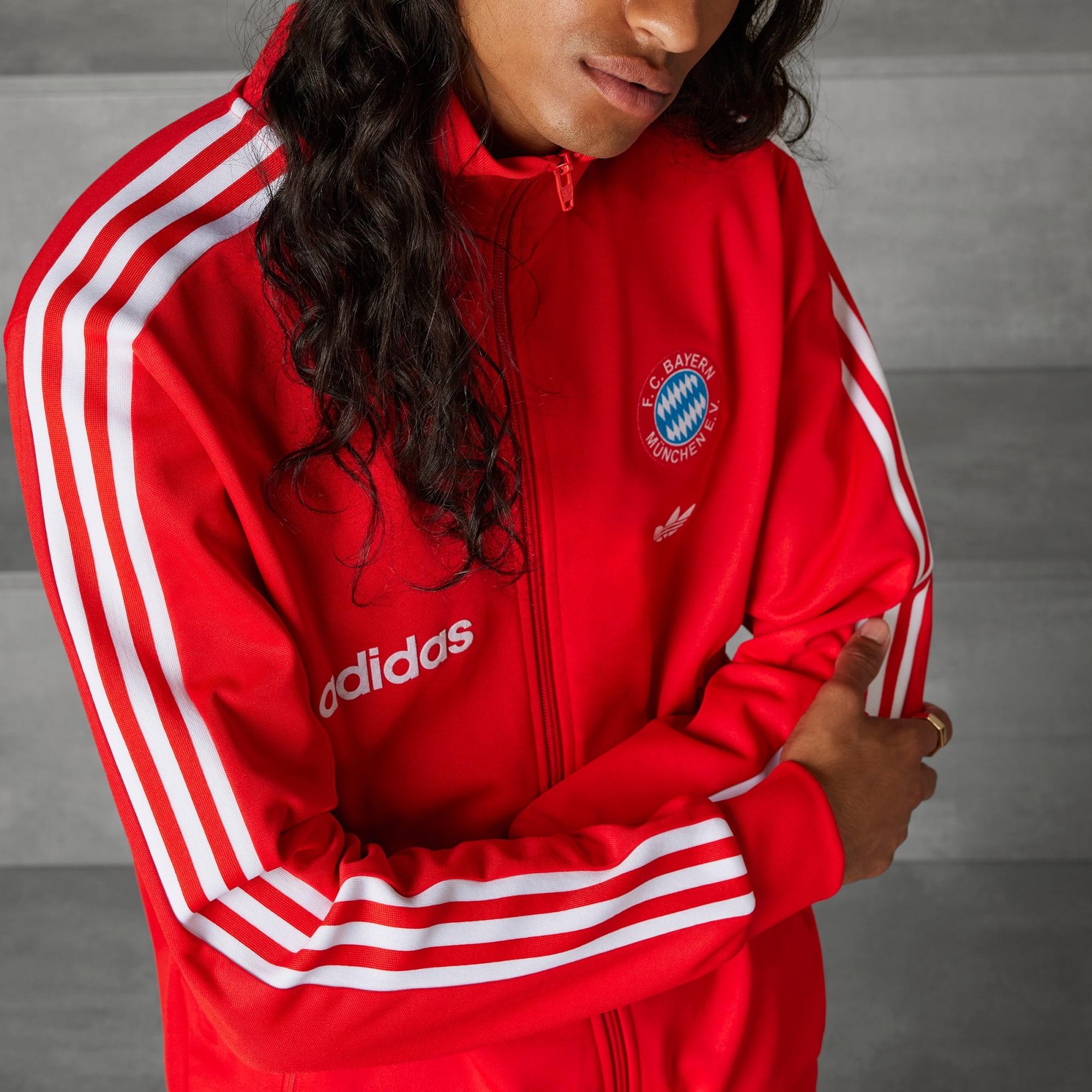 Adidas beckenbauer sales track top red
