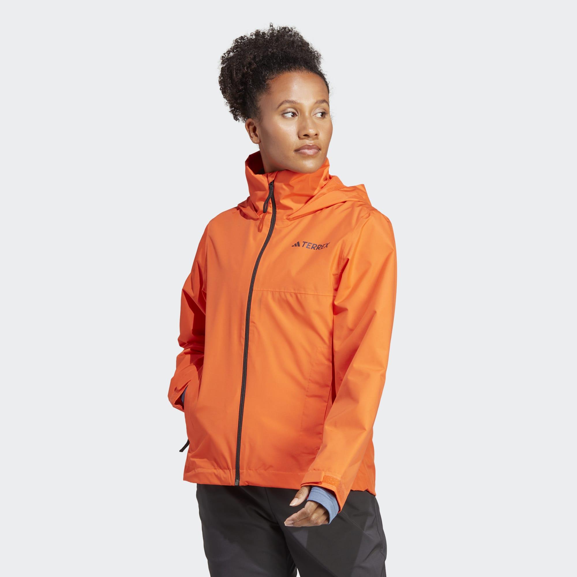 adidas Terrex Multi Rain.rdy 2-layer Rain Jacket in Orange | Lyst UK