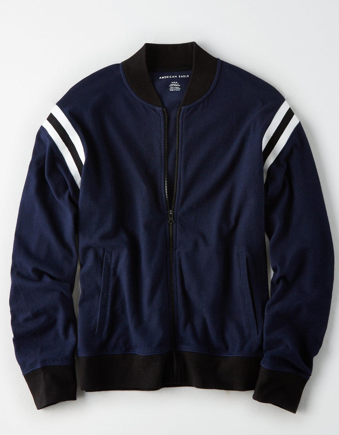 tipped bomber jacket