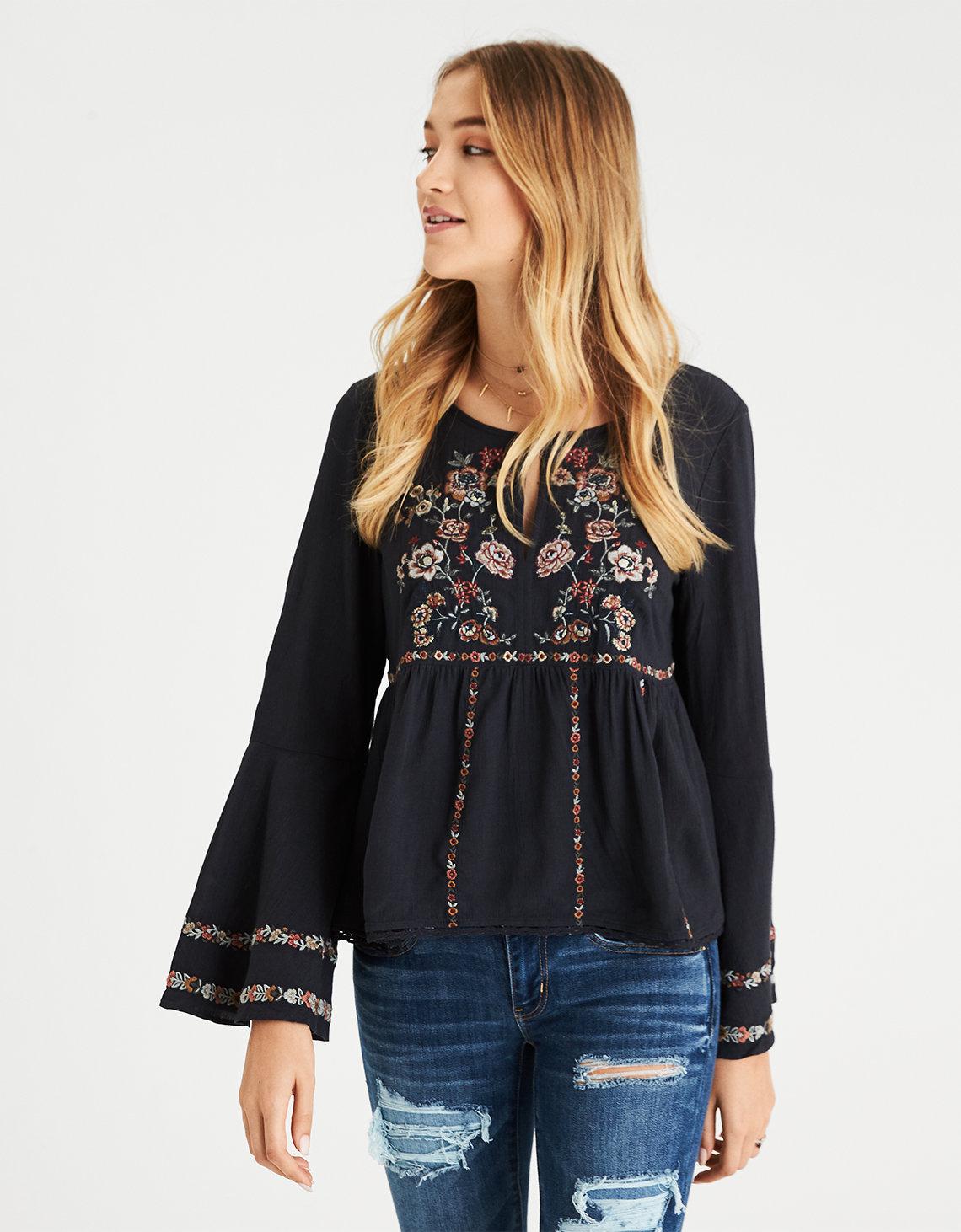 american eagle peasant top