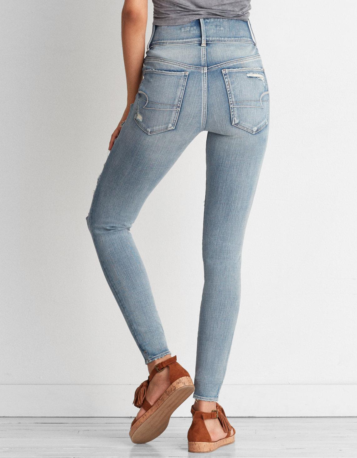 american eagle super hi rise jegging