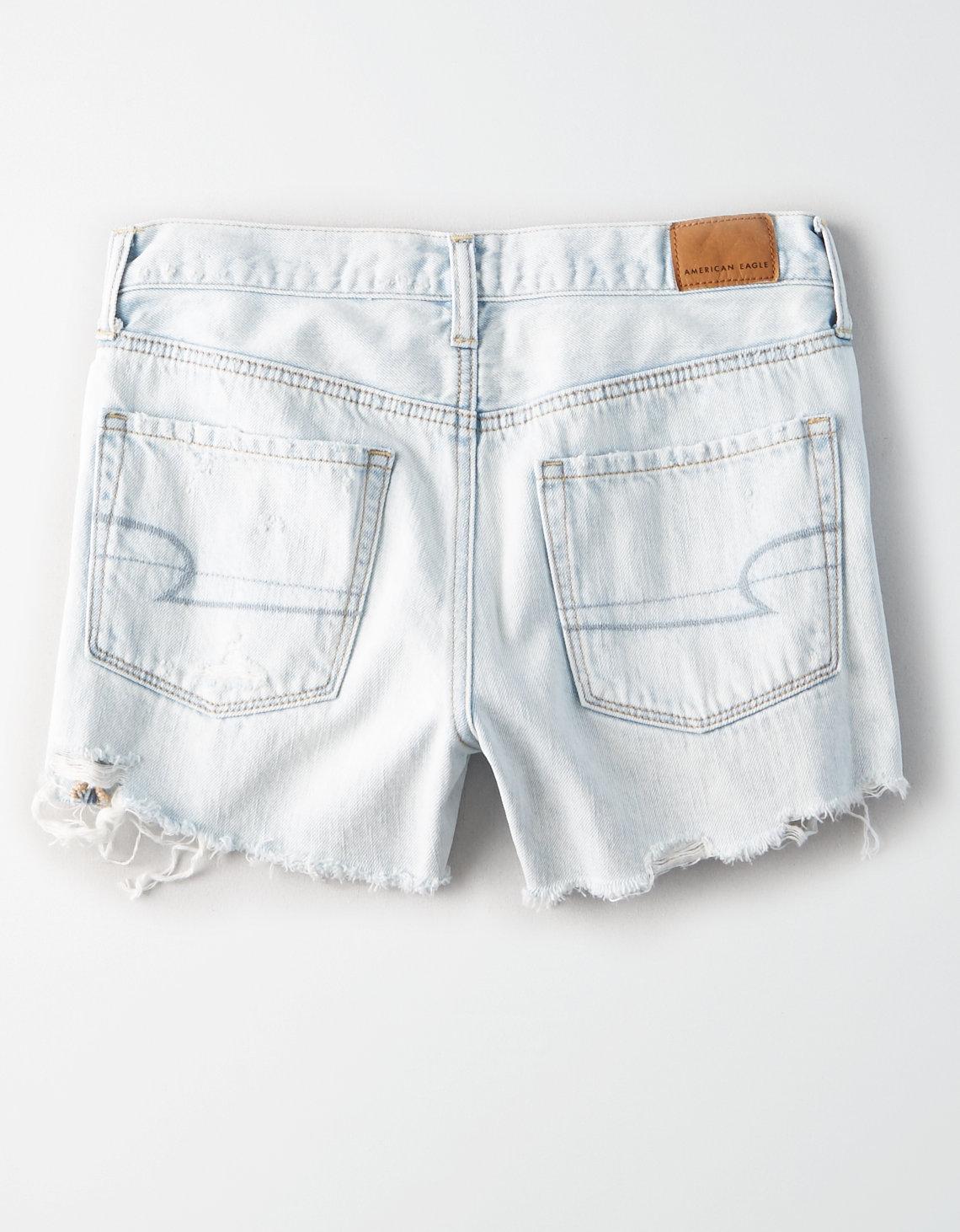 high waisted light wash jean shorts