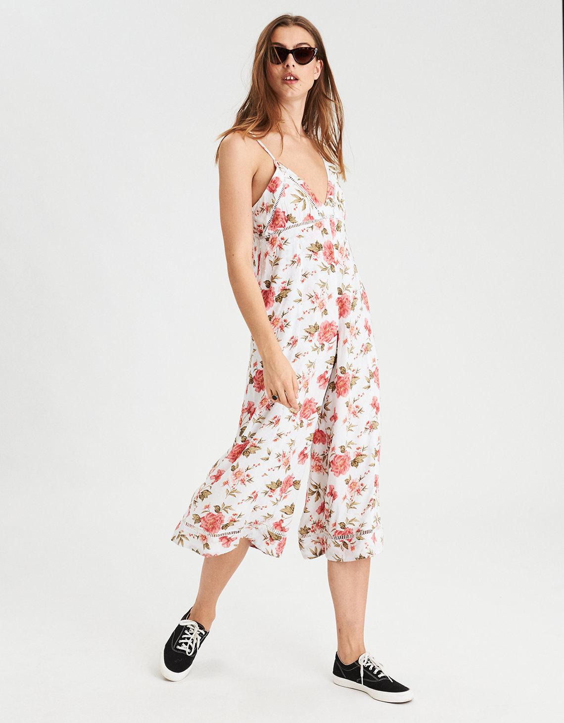 ae floral jumpsuit