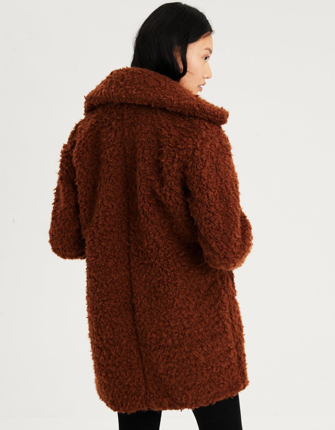 american eagle faux sherpa jacket