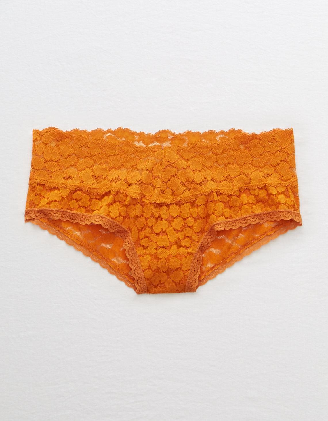 orange lace underwear