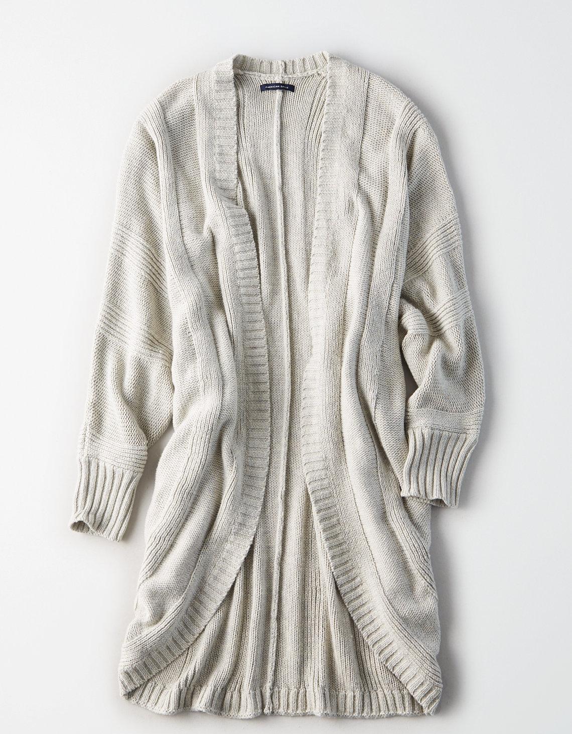 american eagle gray cardigan