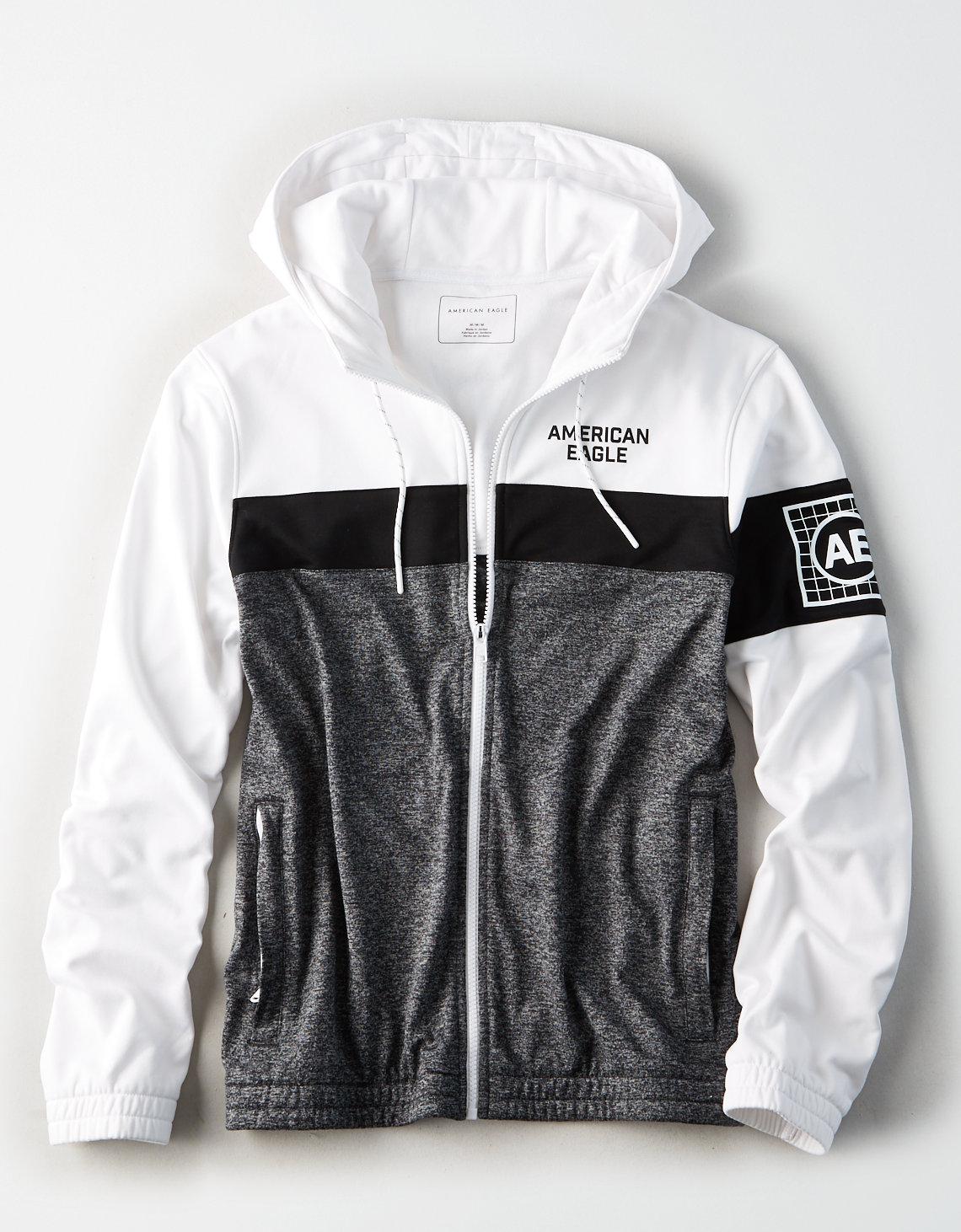 black and white american eagle hoodie