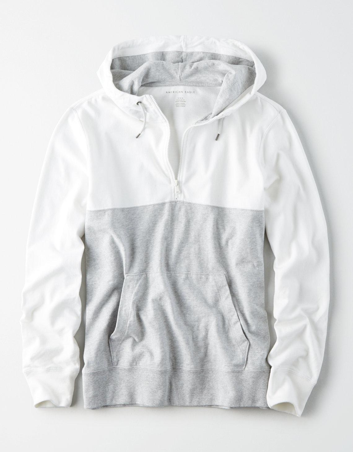 ae colorblock half zip hoodie