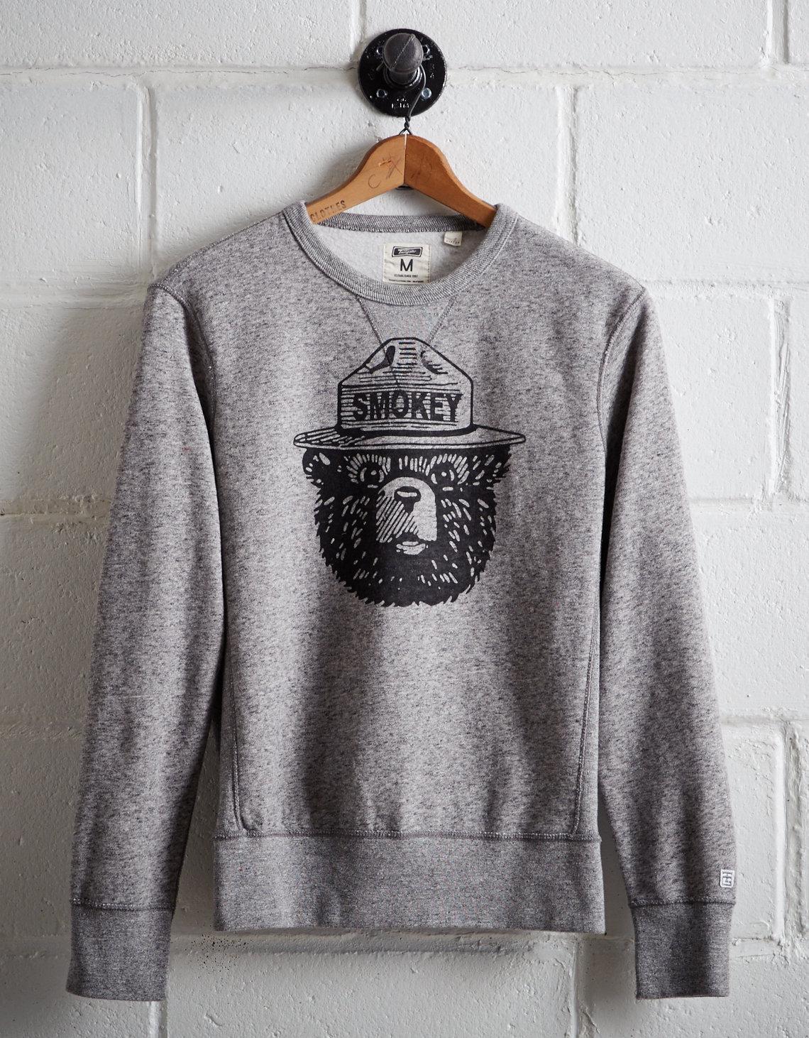 Download Tailgate Cotton Men's Smokey The Bear Sweatshirt in Gray ...