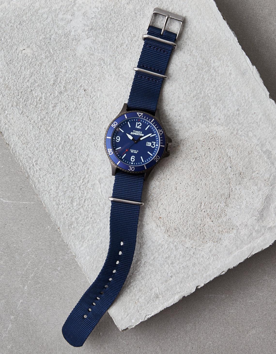timex expedition blue