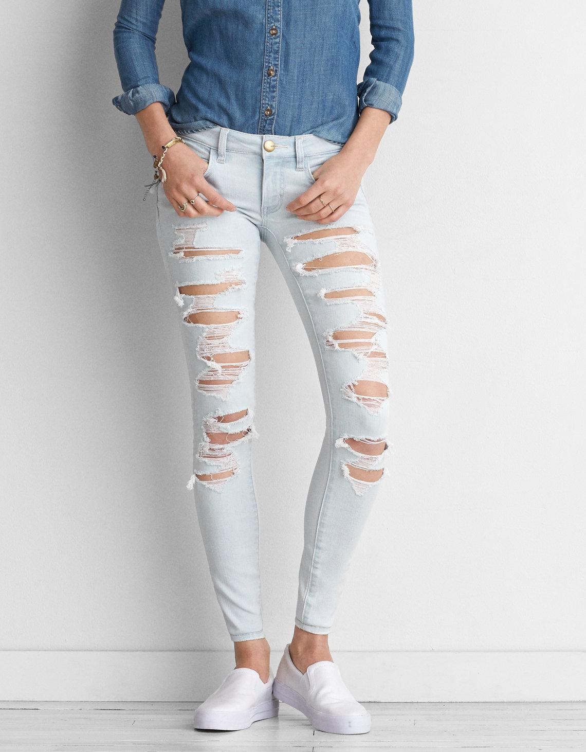 super low rise jeggings
