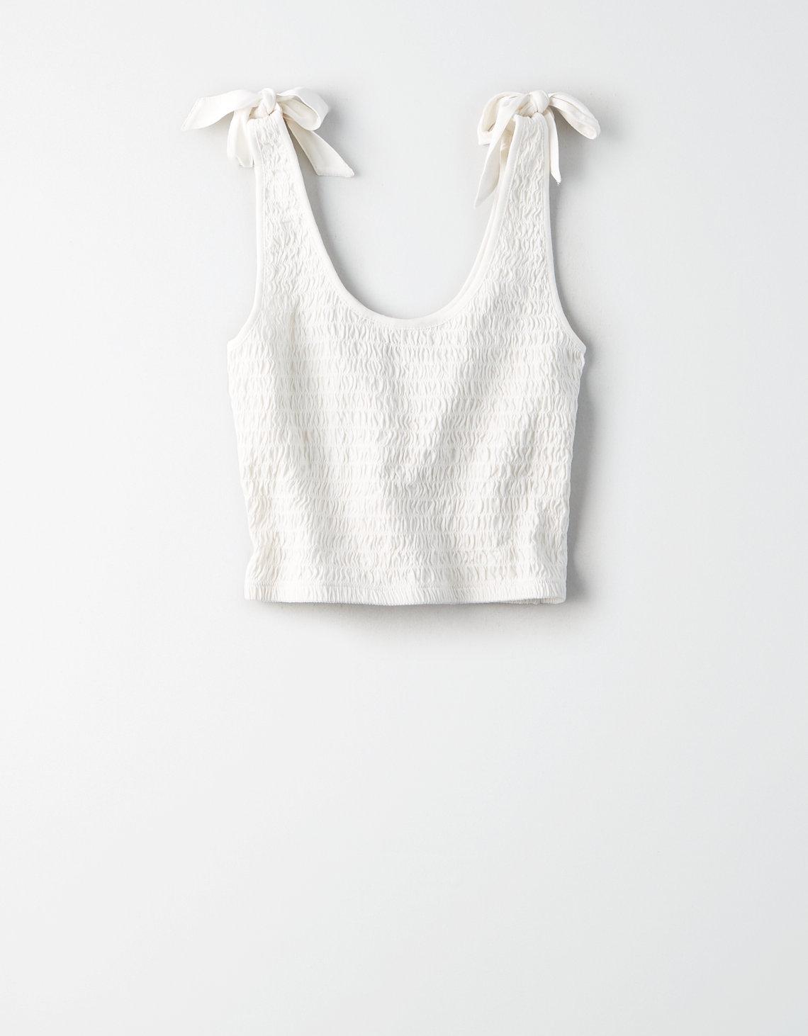 white smocked tank top