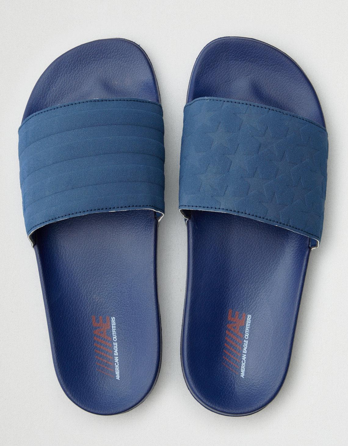 American Eagle Synthetic American Flag Slide Sandal in