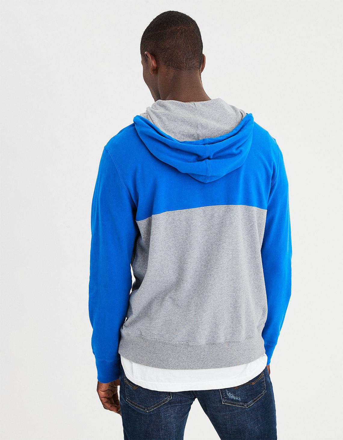 ae colorblock half zip hoodie