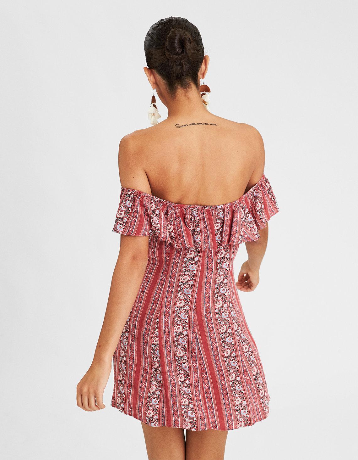 american eagle off the shoulder dress