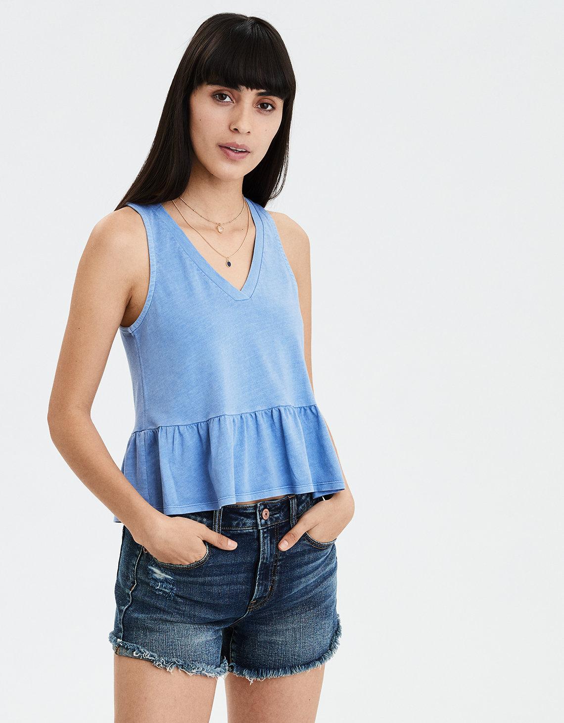 american eagle peplum top