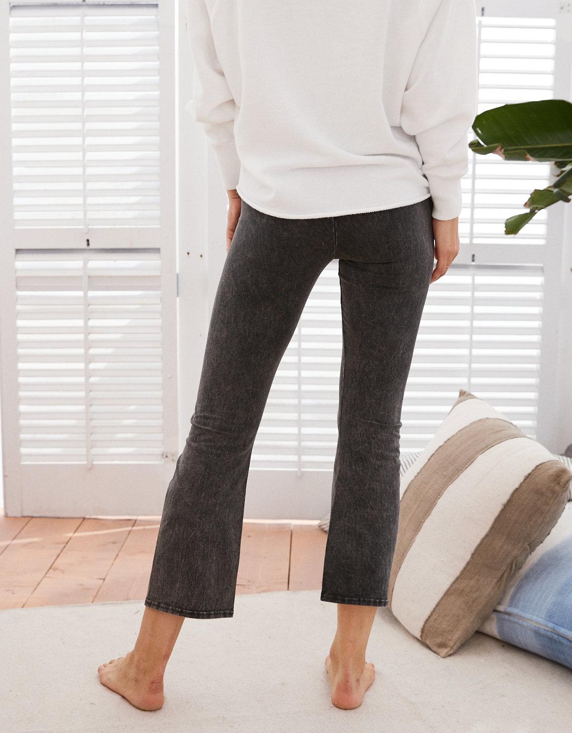 cropped kick flare pants