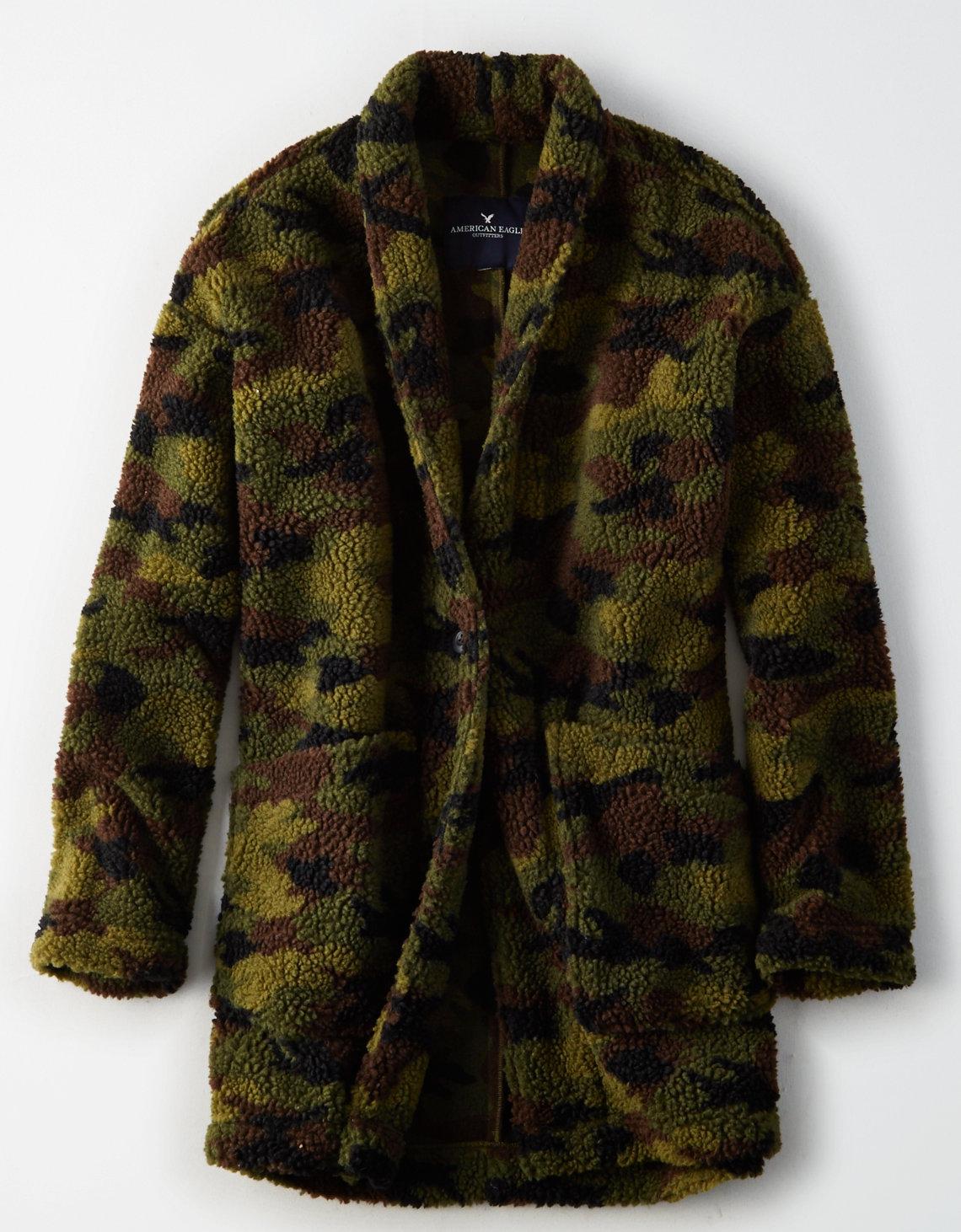 american eagle faux sherpa jacket