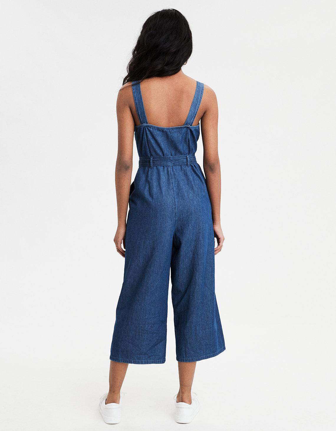 american eagle denim jumpsuit