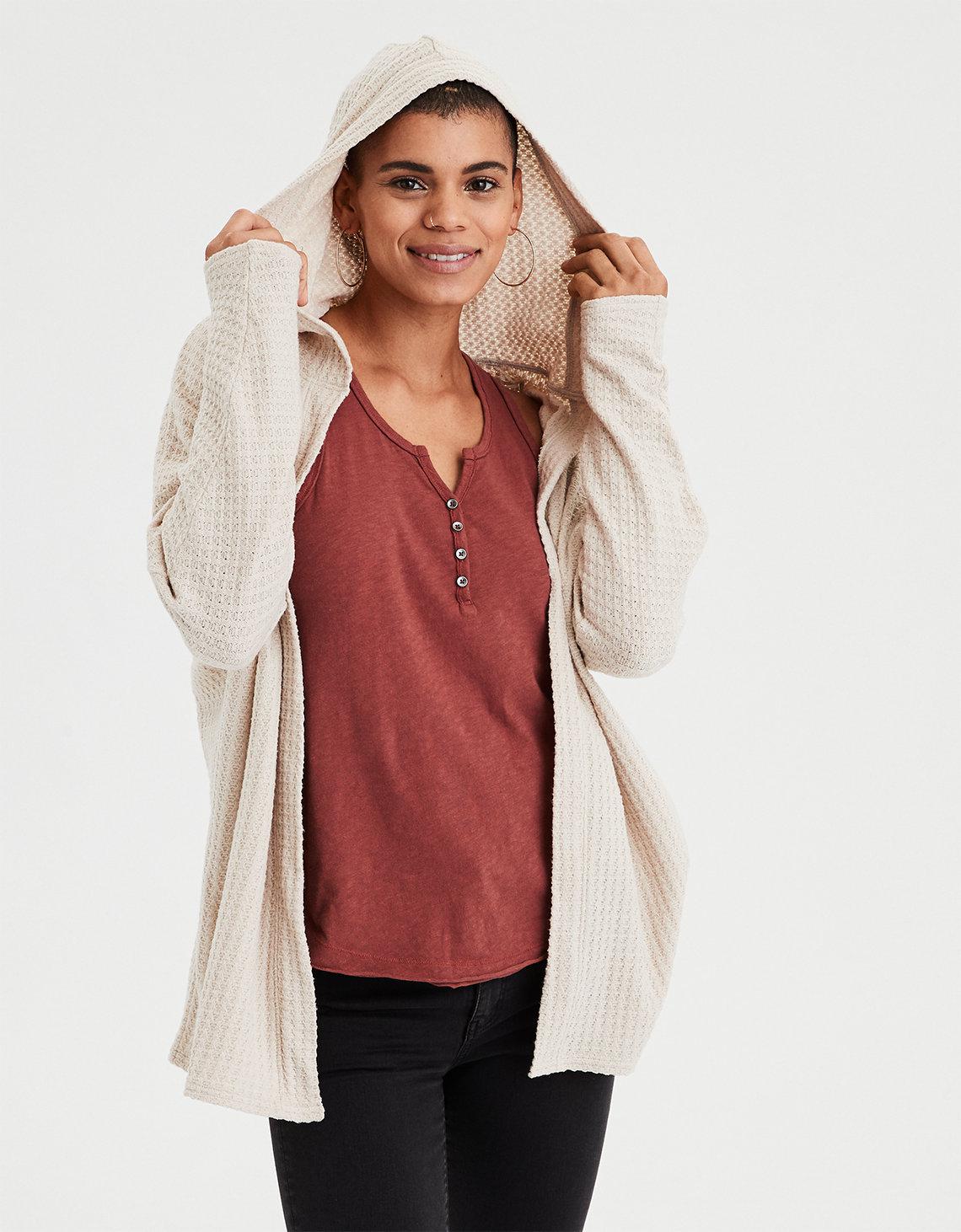 ae waffle sweater