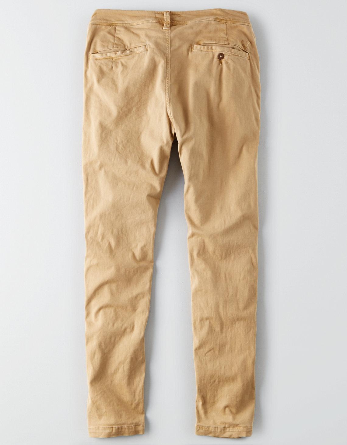 ae extreme flex slim straight khaki pant