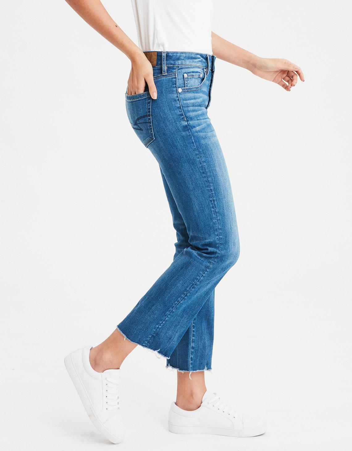 american eagle cropped flare jeans