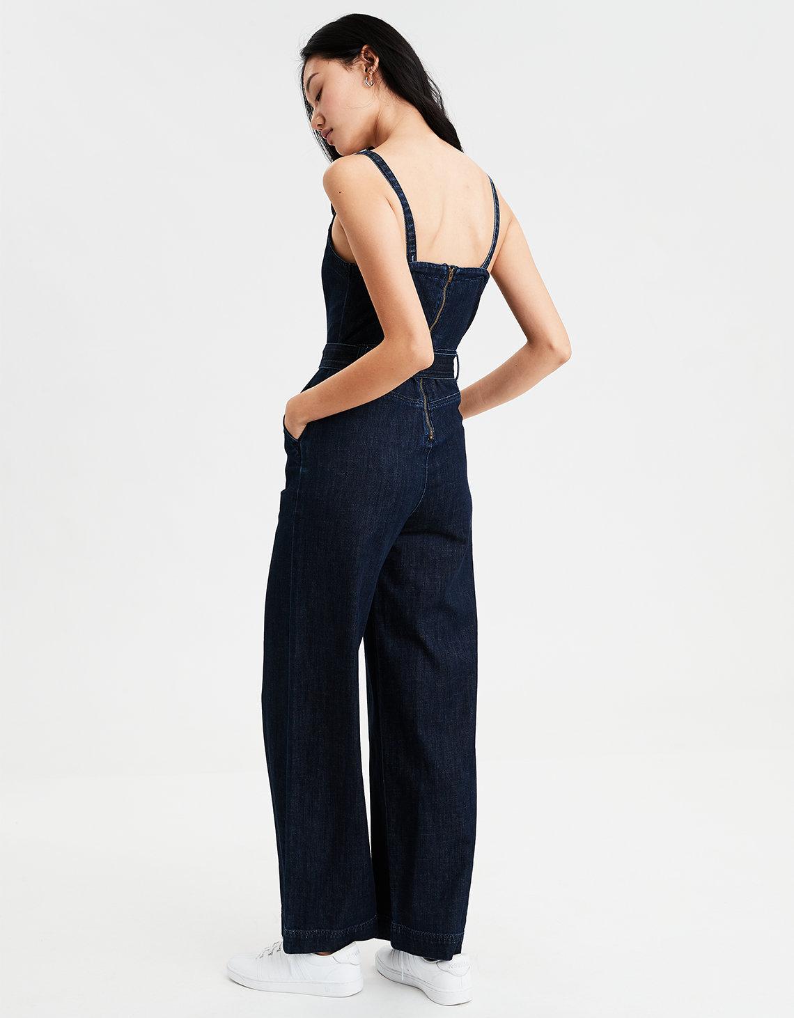 american eagle denim jumpsuit