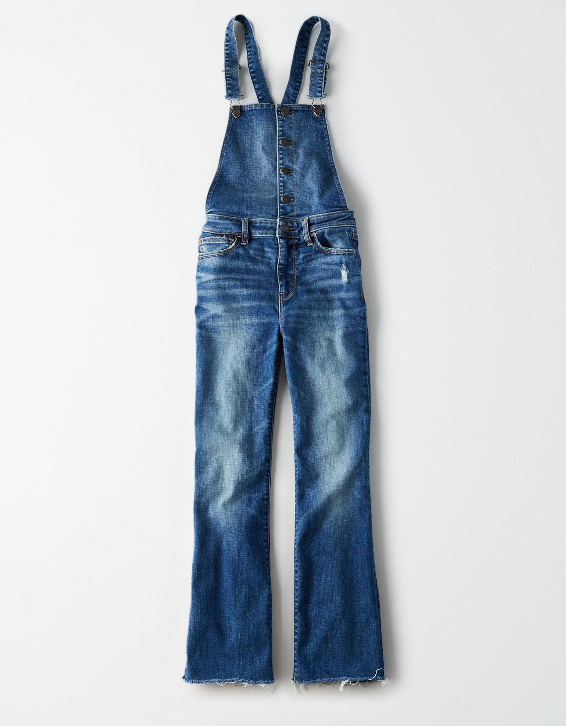 overall flare jeans