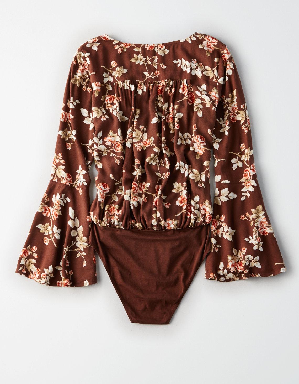 ae long sleeve wrap dress