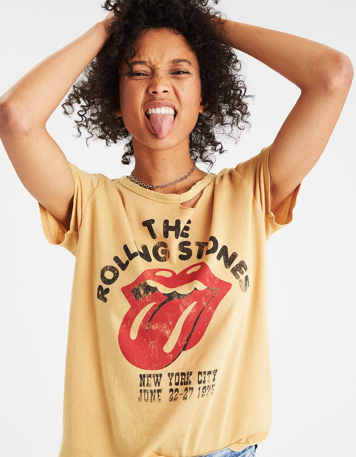 american eagle rolling stones shirt