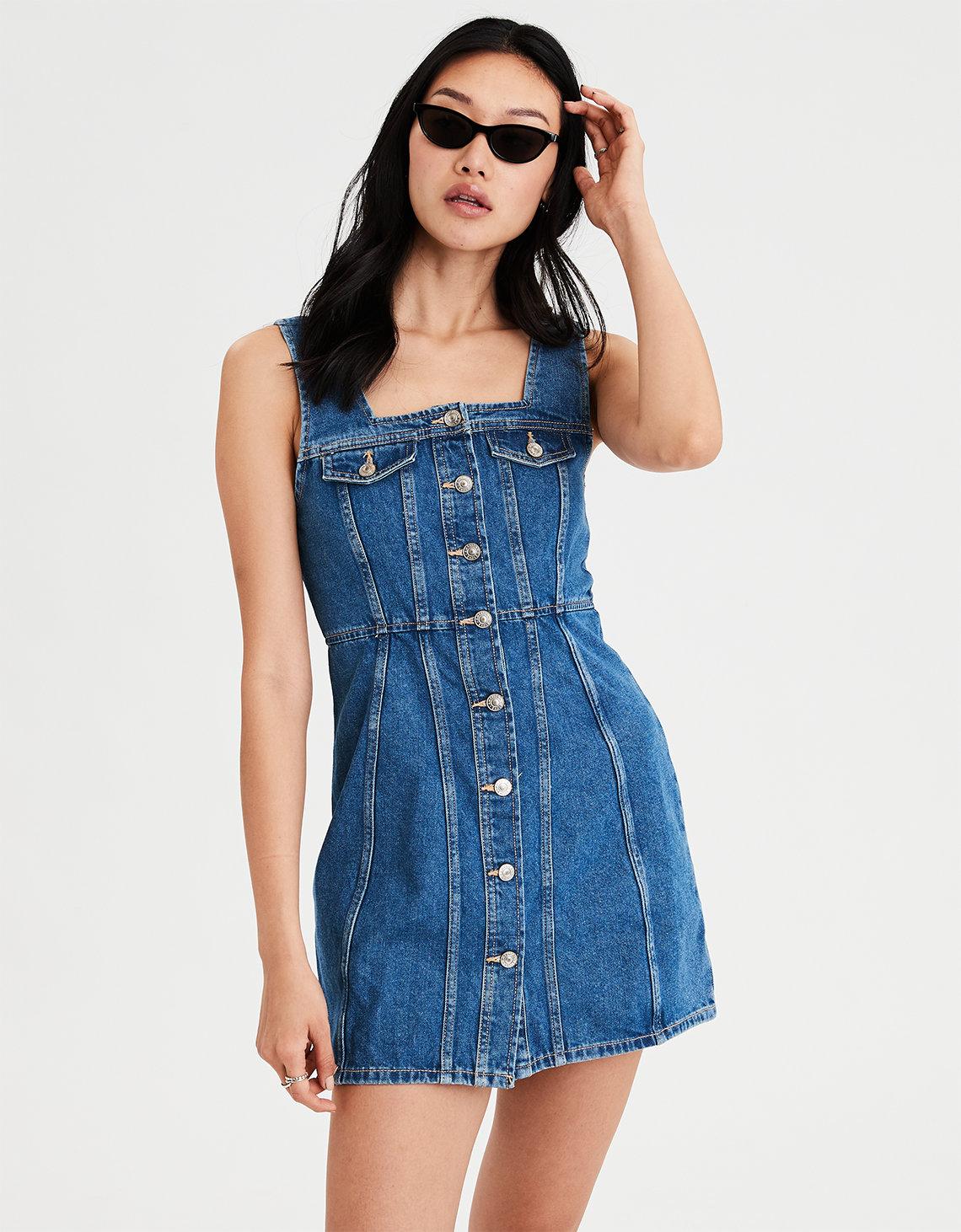 american eagle denim dress