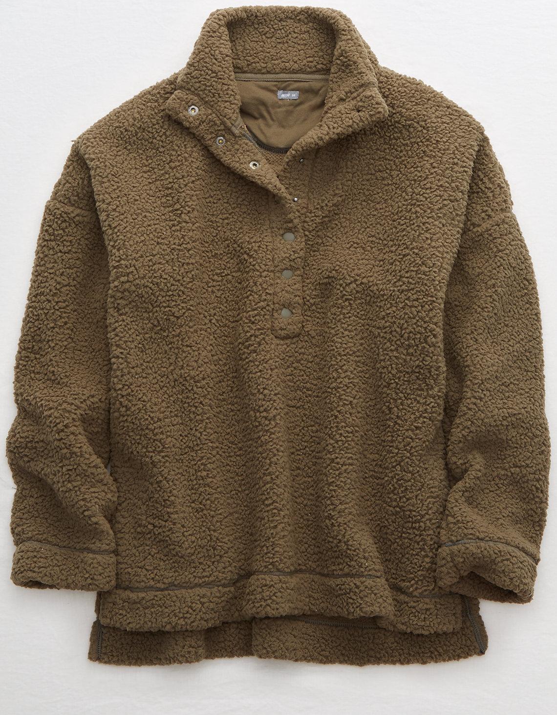 American eagle sherpa pullover shop