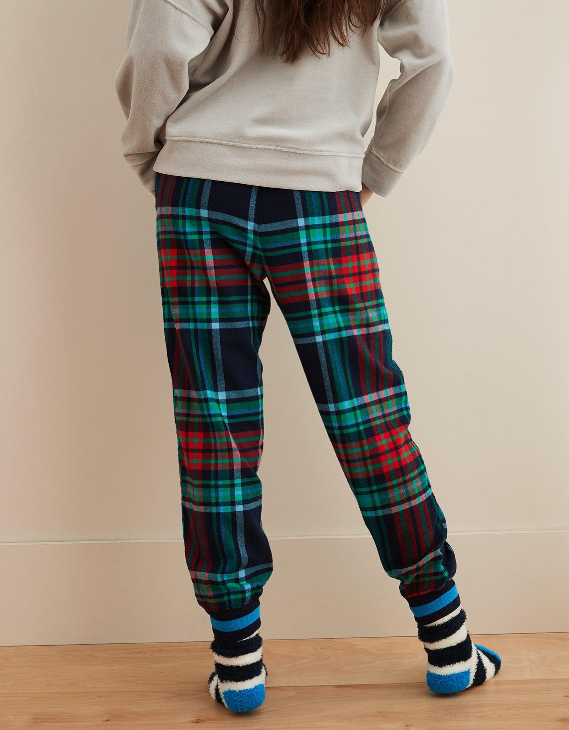 aerie flannel pajama jogger