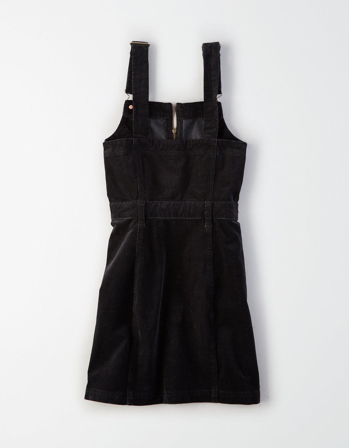 american eagle black overalls