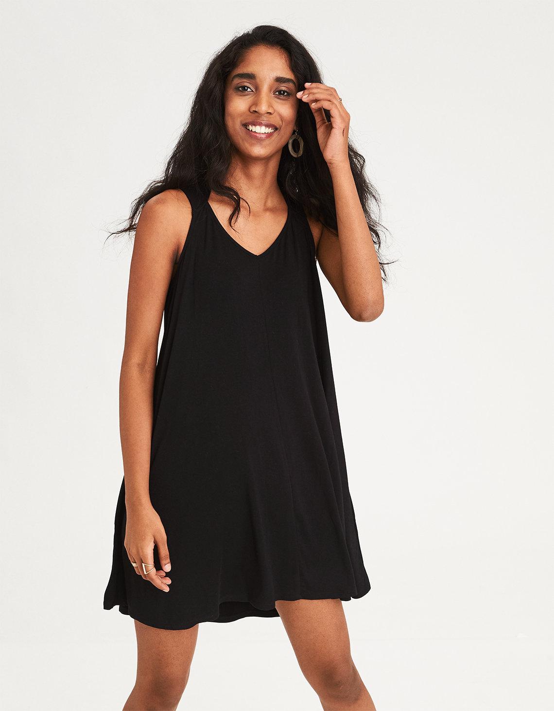 black tank swing dress