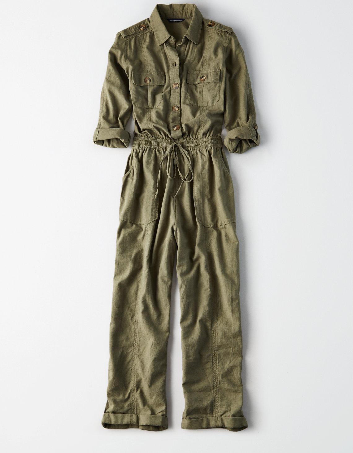 american eagle green jumpsuit