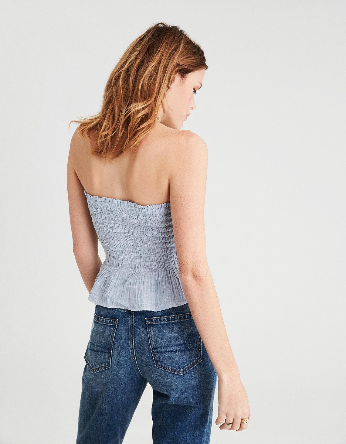 ae smocked tube top
