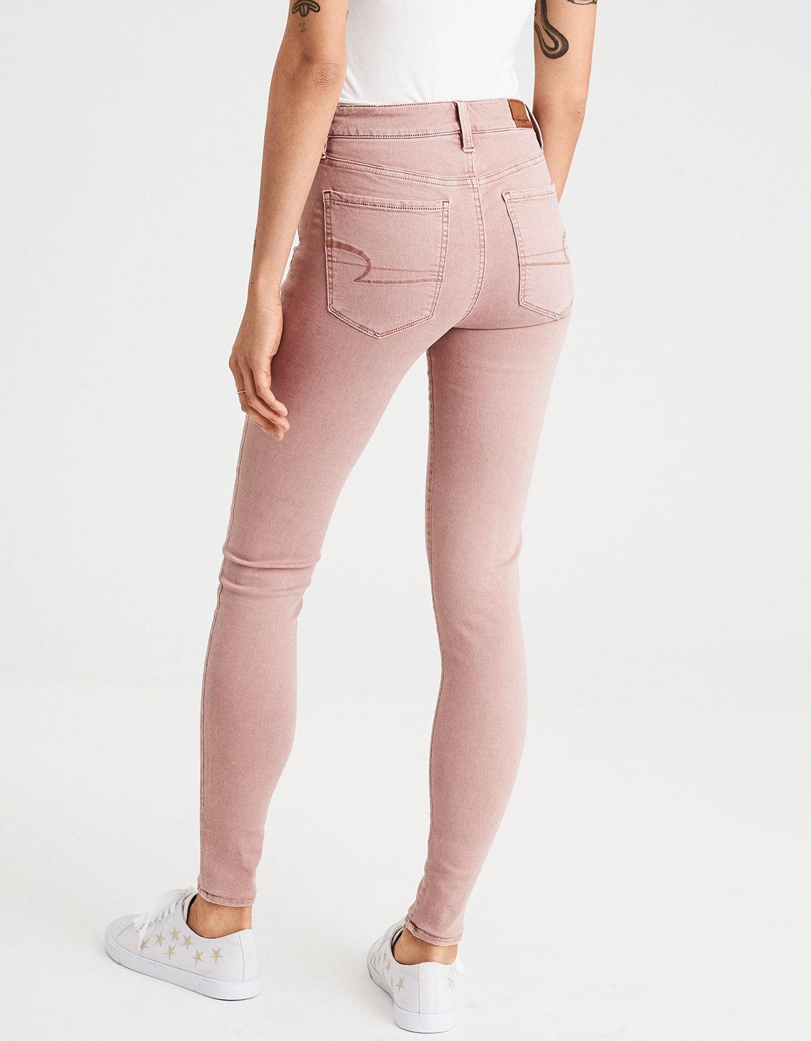 American eagle pink jeans Clearance