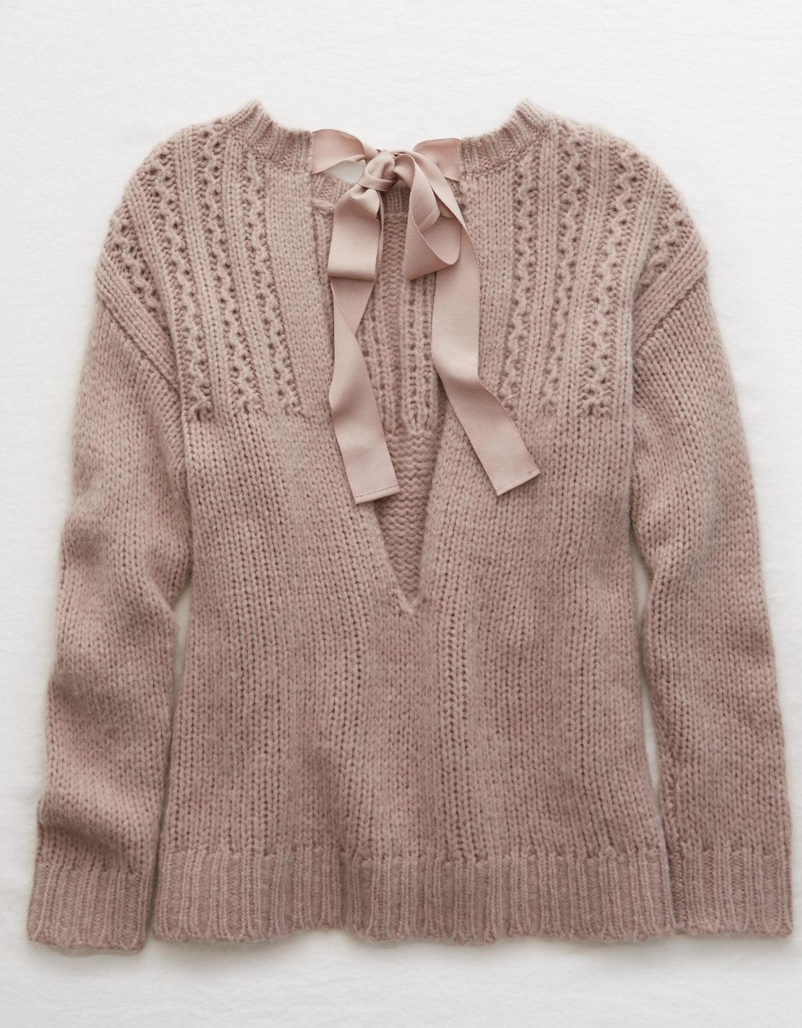 American Eagle Open Back Sweater on 