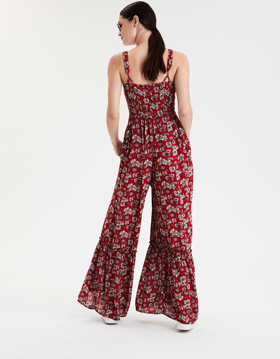 american eagle red jumpsuit