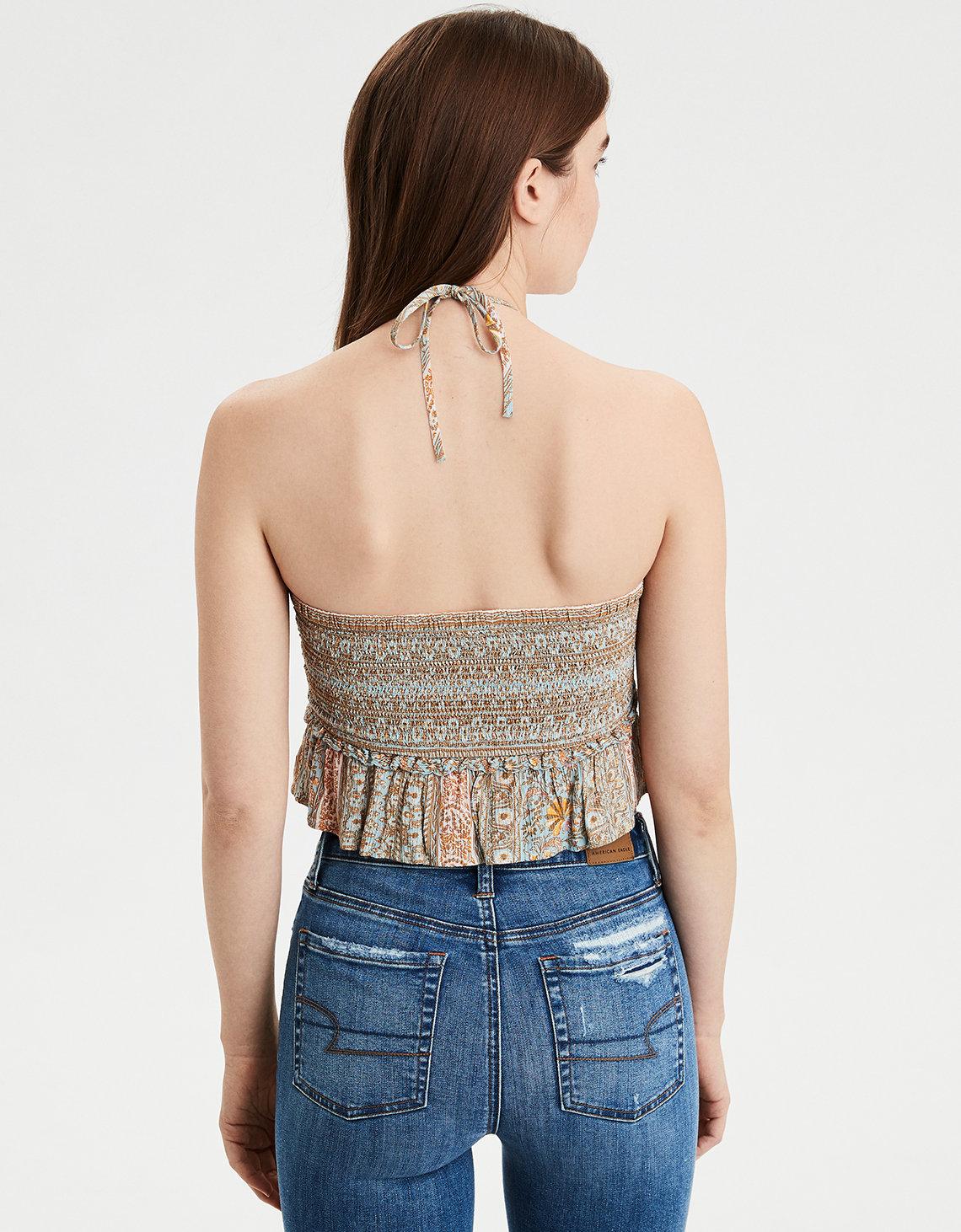 ae smocked tube top