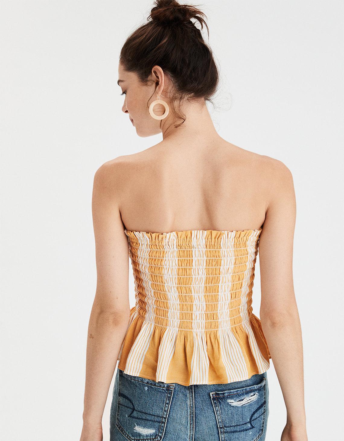 yellow tube top american eagle