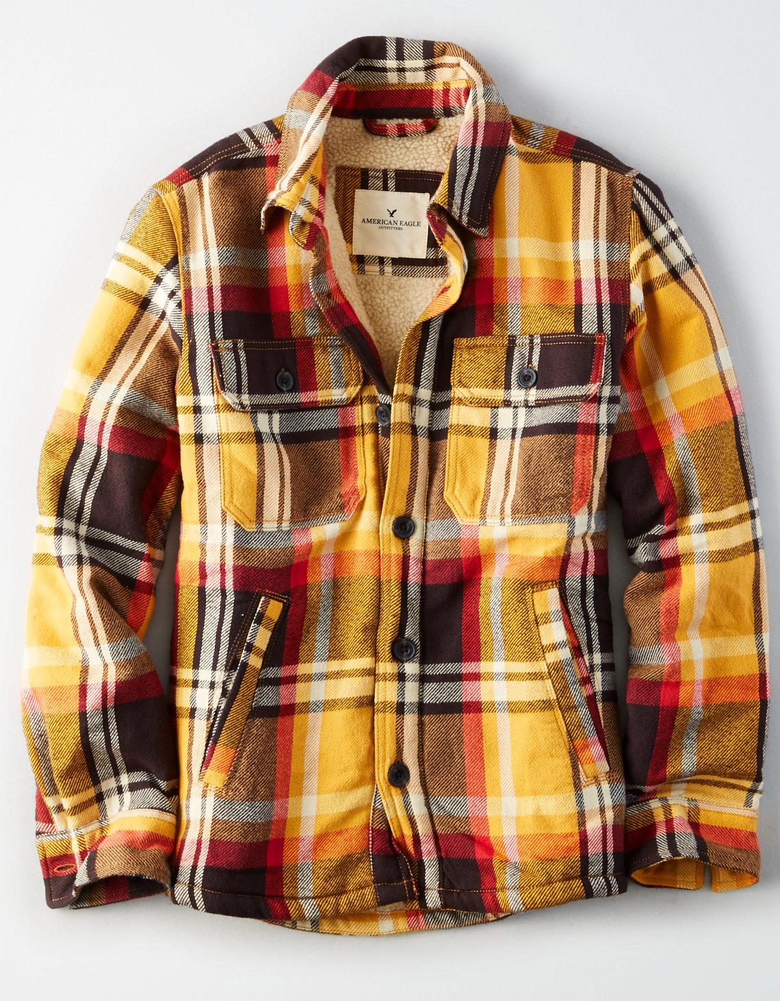 flannel jacket yellow