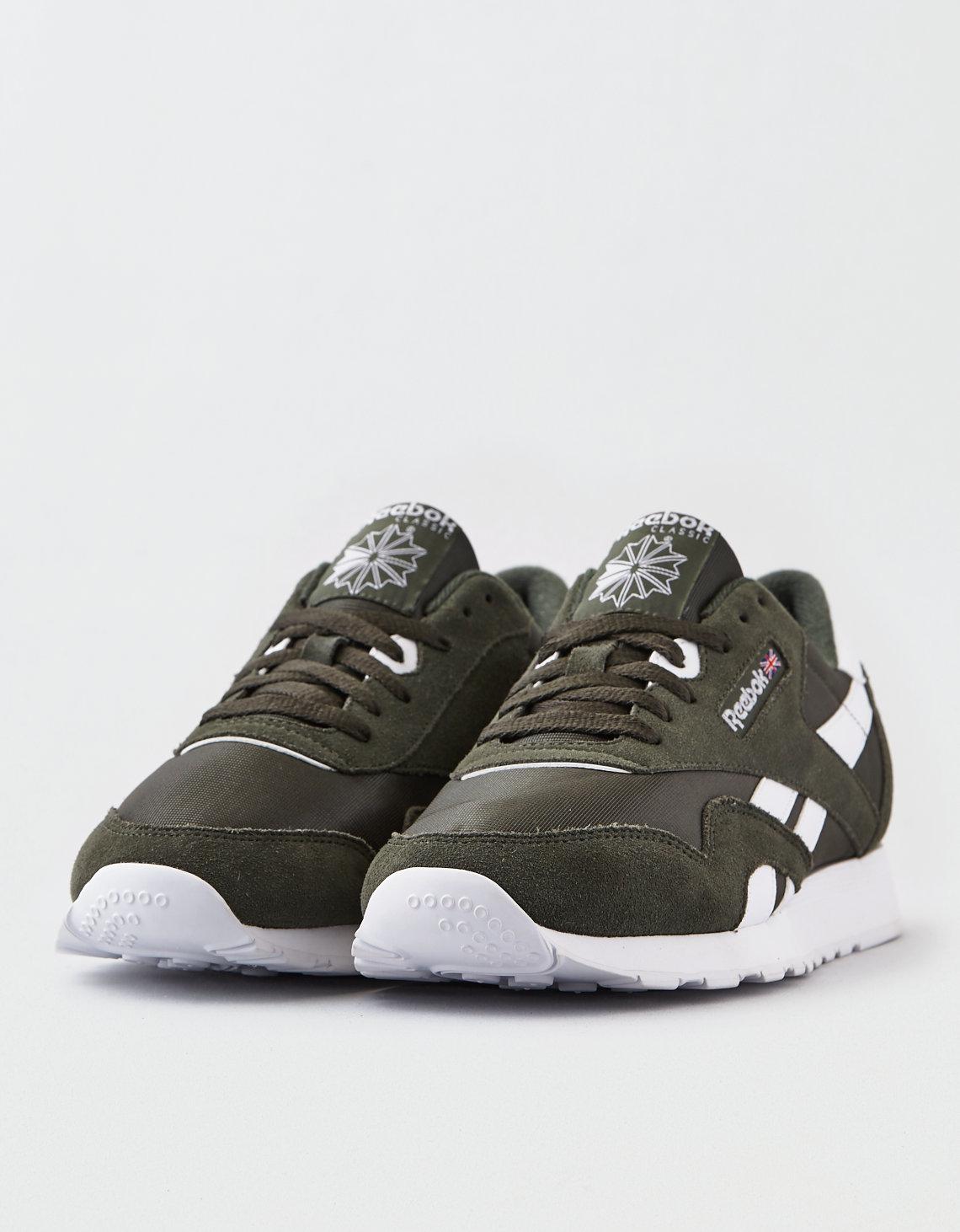 reebok classic nylon olive