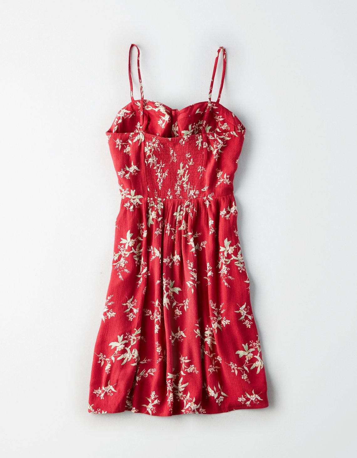 american eagle red dress